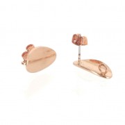 Clous d'oreilles ovale avec anneau à décorer en laiton 18x9 mm doré rose x2|raw }}