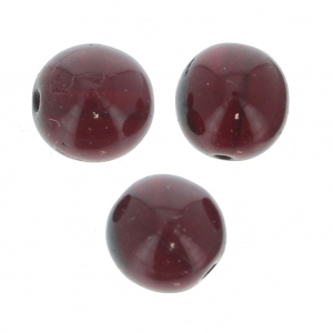 Perles en verre tchèque rondes 8 mm Garnet x20