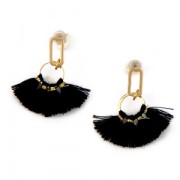 Boucles d'oreilles design rectangle à décorer en laiton 10 mm rhodié x2