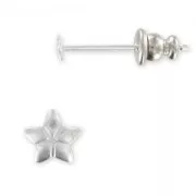 Clous d'oreilles étoile Placage argent fin x2