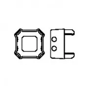 Serti griffe pour cabochon PureCrystal Imperial 4480 10 mm - Rhodié x1