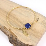 Bracelet jonc 2 anneaux 58x51 mm doré à l'or fin x1