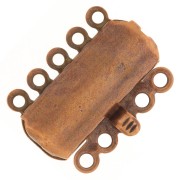 Fermoir 5 rangs 19x15 mm cuivré vieilli