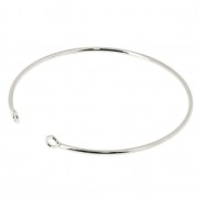 Bracelet jonc 2 anneaux 58x51 mm Placage argent fin x1|raw }}