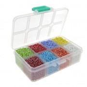 Assortiment de rocailles 12/0 -  2 mm - Luster  - Multicolore x1|raw }}