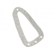 Intercalaire/Chandelier martelé 4 trous à décorer en laiton 33 mm rhodié x1|raw }}