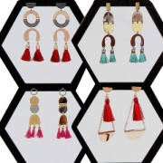 Intercalaire/Chandelier 3 trous à décorer en laiton 30 mm rhodié x1