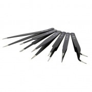 Kit de 6 pinces brucelles de précision Eco - Brucelles Tweezers Antistatique|raw }}