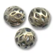 Boules filigranées  6 mm bronze x10
