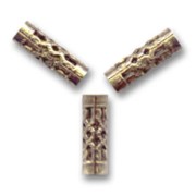 Tubes filigranés 12x4 mm bronze x6