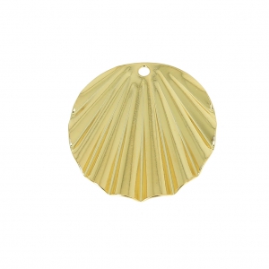 Pendentif coquillage 20 mm Doré à l'or fin x1