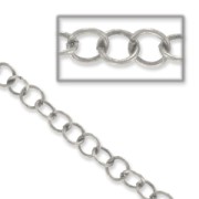 Chaîne maille forçat 6,5 mm argenté vieilli x1m|raw }}
