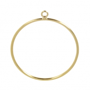 Pendentif cercle 25 mm Gold filled (or laminé)  x1