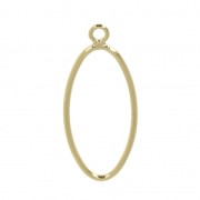 Pendentif ovale 22.5x10 mm Gold filled (or laminé)  x1
