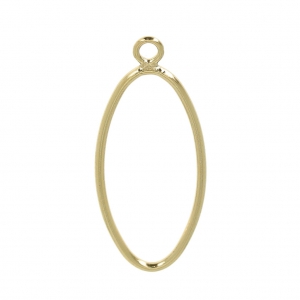 Pendentif ovale 22.5x10 mm Gold filled (or laminé) x1