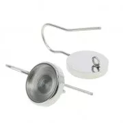 Crochets d'oreilles pour cabochon 10 mm en Acier inox x2
