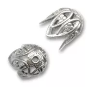 Coquille filigranée 13 mm Argenté vieilli x1