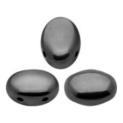 Perles en verre Samos® par Puca® 5x7 mm Jet Hematite x10g|raw }}