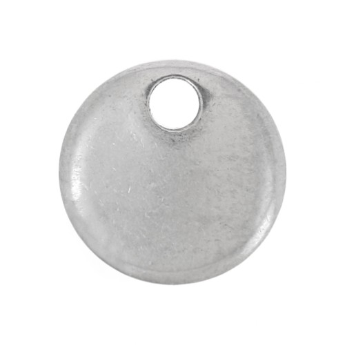 Sequins ronds 6 mm - médaille à graver en Acier inox 303L x4