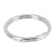 Porte clés anneau 30 mm martelé à personnaliser - Acier inoxydable x1