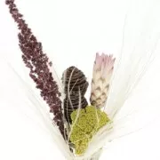 Fleur de Craspedia Jaune séchée pour création diy x1 tige