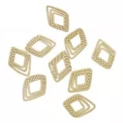 Losange en rotin 50x39 mm pour la création de bijoux DIY x1