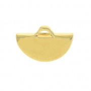 Embout pince demi-lune 10.5x6.5 mm Plaqué Or 3 microns|raw }}