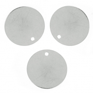 Sequins lisses 15 mm rhodié x5