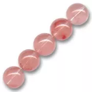 Perles Imitation en pierre gemme Strawberry Quartz / Quartz Fraise 10 mm x5