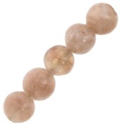 Perles rondes pierre gemme Strawberry Quartz / Quartz Fraise 4 mm x20|raw }}
