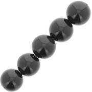 Perles rondes 8 mm en pierre gemme Onyx Noir x10|raw }}