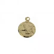 Breloque astrologique - signe du zodiaque Vierge 13 mm Plaqué Or 3 microns x1