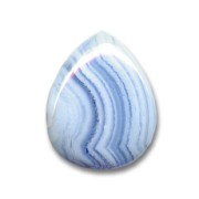 Cabochon poire 29x23 mm - Blue Lace Agate x1|raw }}