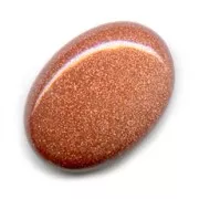 Cabochon ovale 25x18 mm Gold Stone - Imitation Pierre de soleil