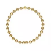 Bague fine Taille 50-51 chaîne maille boule 1.5 mm - Gold filled (or laminé) x1
