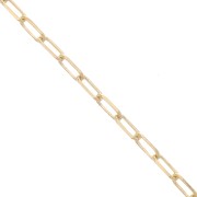Chaîne maille rectangle 1.5 mm Plaqué Or 3 microns x50 cm