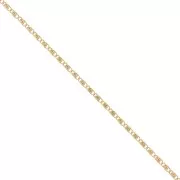 Chaîne maille chemin de fer 1.8 mm - Plaqué Or 3 microns x50cm