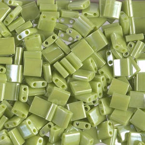 Miyuki Tila Beads 5x5x1.9 mm TL-0439 - Opaque Chartreuse Luster x10g