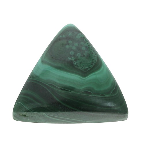 Cabochon triangle 18 mm en pierre gemme - Malachite x1