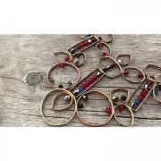 Anneau de montage multi-trous rond 46 mm Placage Argent fin vieilli x1