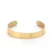 Bracelet spécial tissage de perles Miyuki 10x150 mm en Acier inox doré x1