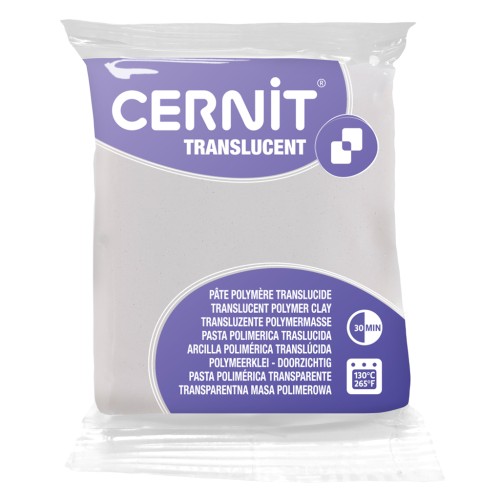 Pâte Cernit Translucent - Glitter Blanc (n°010) x56gr