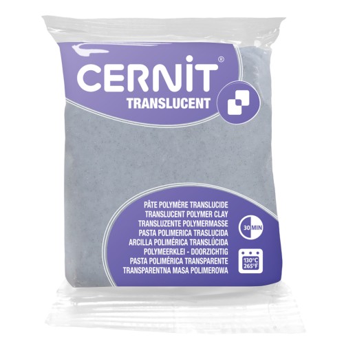 Pâte Cernit Translucent - Glitter Argent (n°080) x56gr