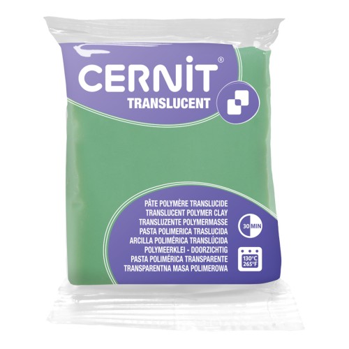 Pâte Cernit Translucent - Vert Citron (n°605) x56gr