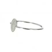 Bague fine ovale Vierge taille 50 en Argent 925 x1