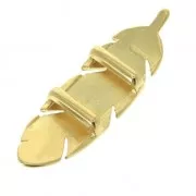 Poussoir double plume pour lacet plat 10 mm 43.5x12.7 mm doré à l'or fin x1