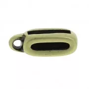 Poussoir attache breloque pour lacet 10 mm bronze x1