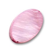 Perles plates ovales en nacre 12x8 mm Mauve x10