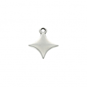 Pendentif étoile 14x12 mm Placage Argent fin vieilli x1