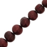 Perles d'eau douce irrégulières 8x9 mm Rouge Irisé x6